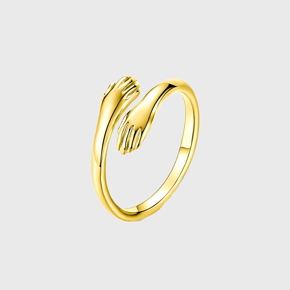 Embrace Hands Ring - Perla Aura