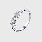 Elegant Leaf Ring - Adjustable Fit - Perla Aura