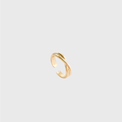 Twisted Gold Ring - Adjustable - Perla Aura