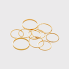 Gold and Silver Rings - Set of 10 pieces - Perla Aura