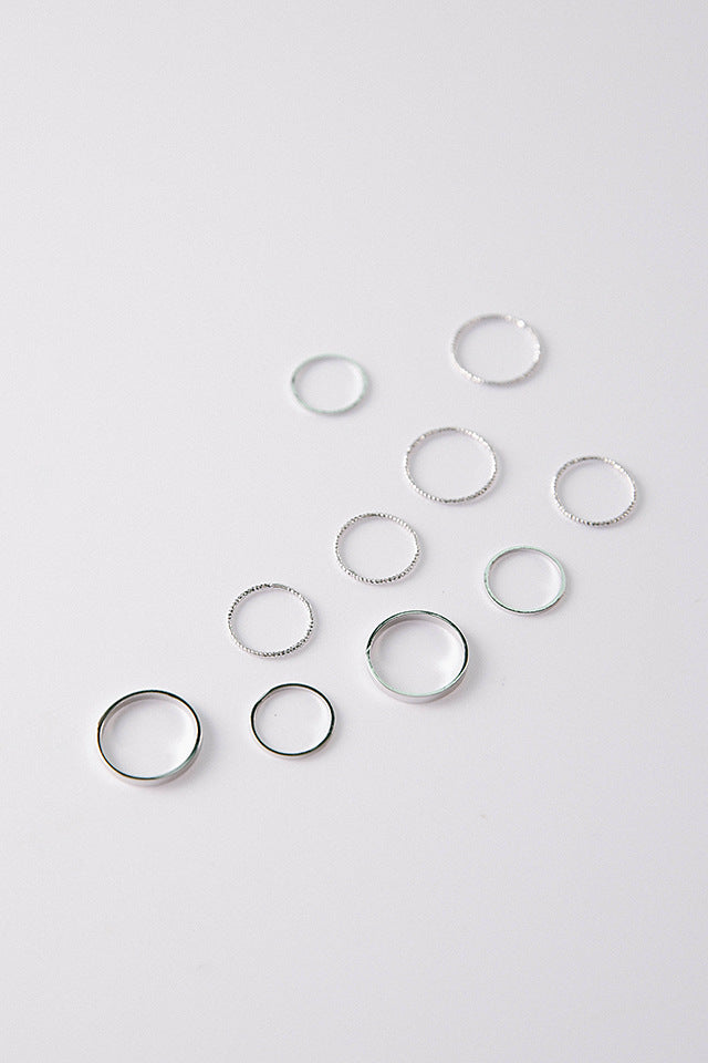 Versatile Rings - Set of 10 Pieces - Perla Aura