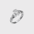 Sterling Silver Ring - Heart and Hands Design - Perla Aura