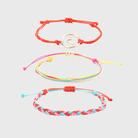 Handcrafted Adjustable Bracelets: Set of 3 - Perla Aura