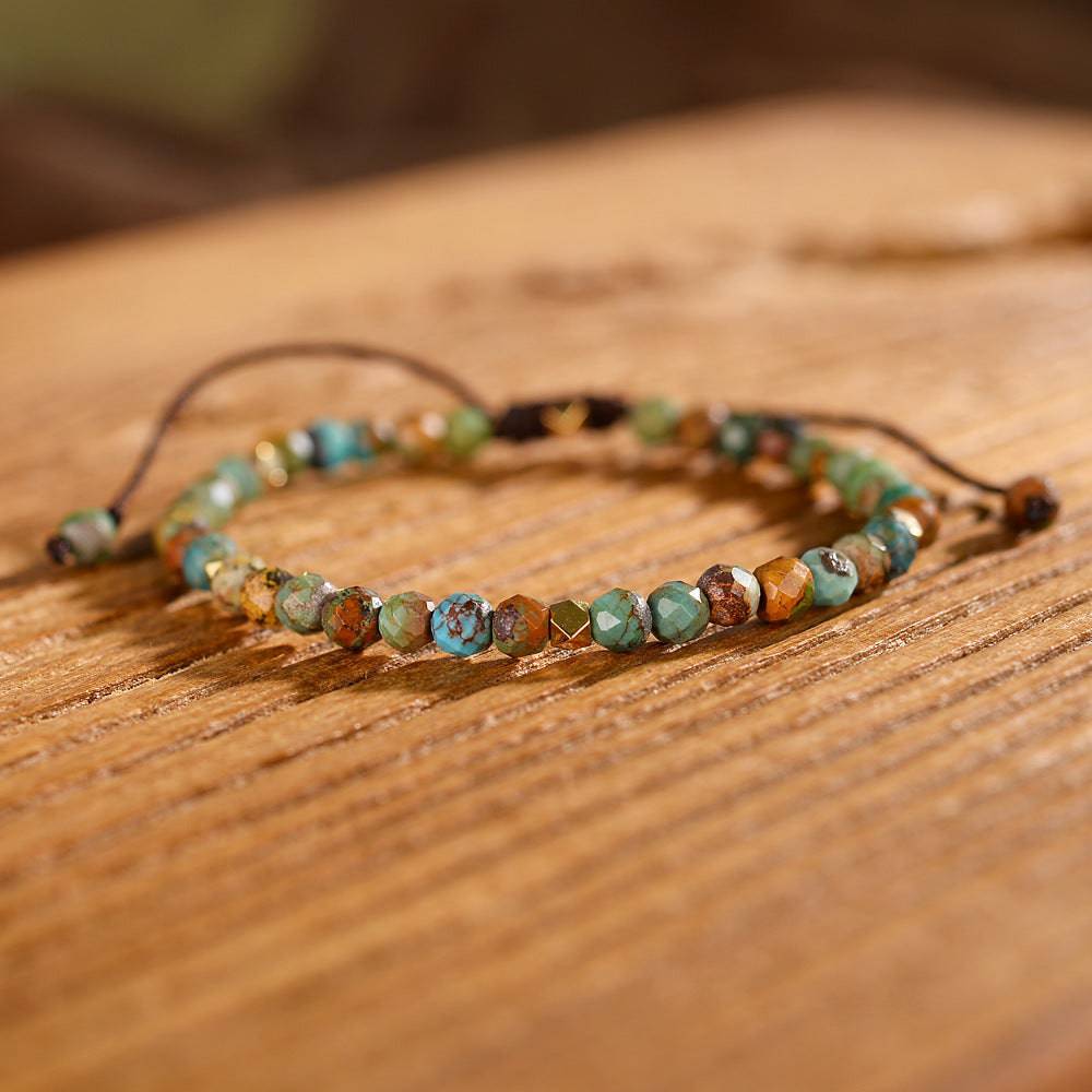 Unique African Turquoise Bracelet - Adjustable and Handmade - Perla Aura