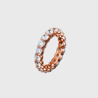 Eternity Ring - Sparkling Round-Cut Stone Design - Perla Aura