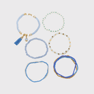 Elastic and Retractable Bead Bracelet Set - Perla Aura