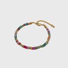 Stone Bead Bracelet - Mixed Colors - Perla Aura