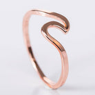 Sea Wave Stainless Steel Ring - Fashionable Ocean Surf Design Jewelry for Women - Perla Aura