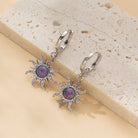 Sun-Inspired Jewelry Set - Purple Stone Design - Perla Aura