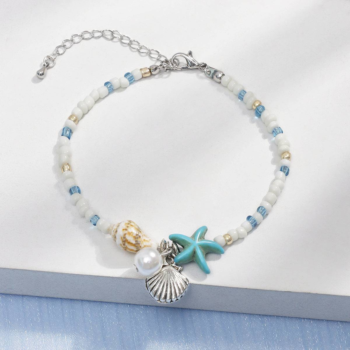 Charming Starfish Jewelry Set - Anklet, Bracelet, and Necklace - Perla Aura