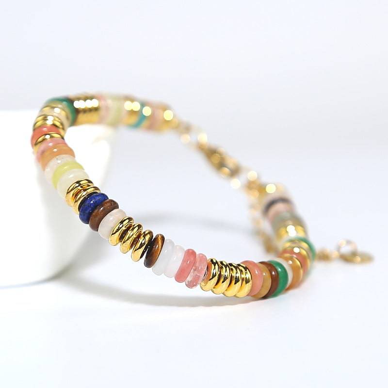 Multi-Color Bead Necklace and Bracelet - Perla Aura