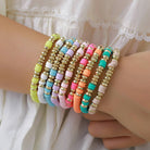 Vibrant Adjustable Boho Bracelets - Summer Beach Set of 9 - Perla Aura